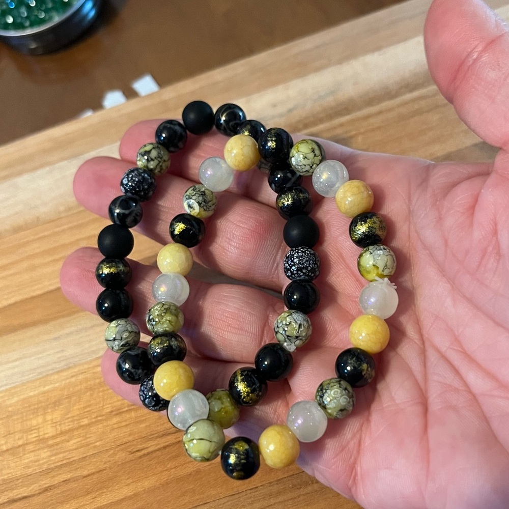 Black & Yellow bracelet stack ✨🖤 - Picture 3 of 3